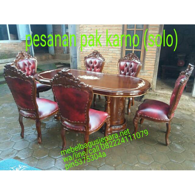 Meja makan gendongan mebel Jepara mebel jati Jepara mebel bagus Jepara