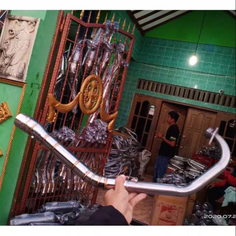 pipa leher knalpot roadrace Satria Fu karburator