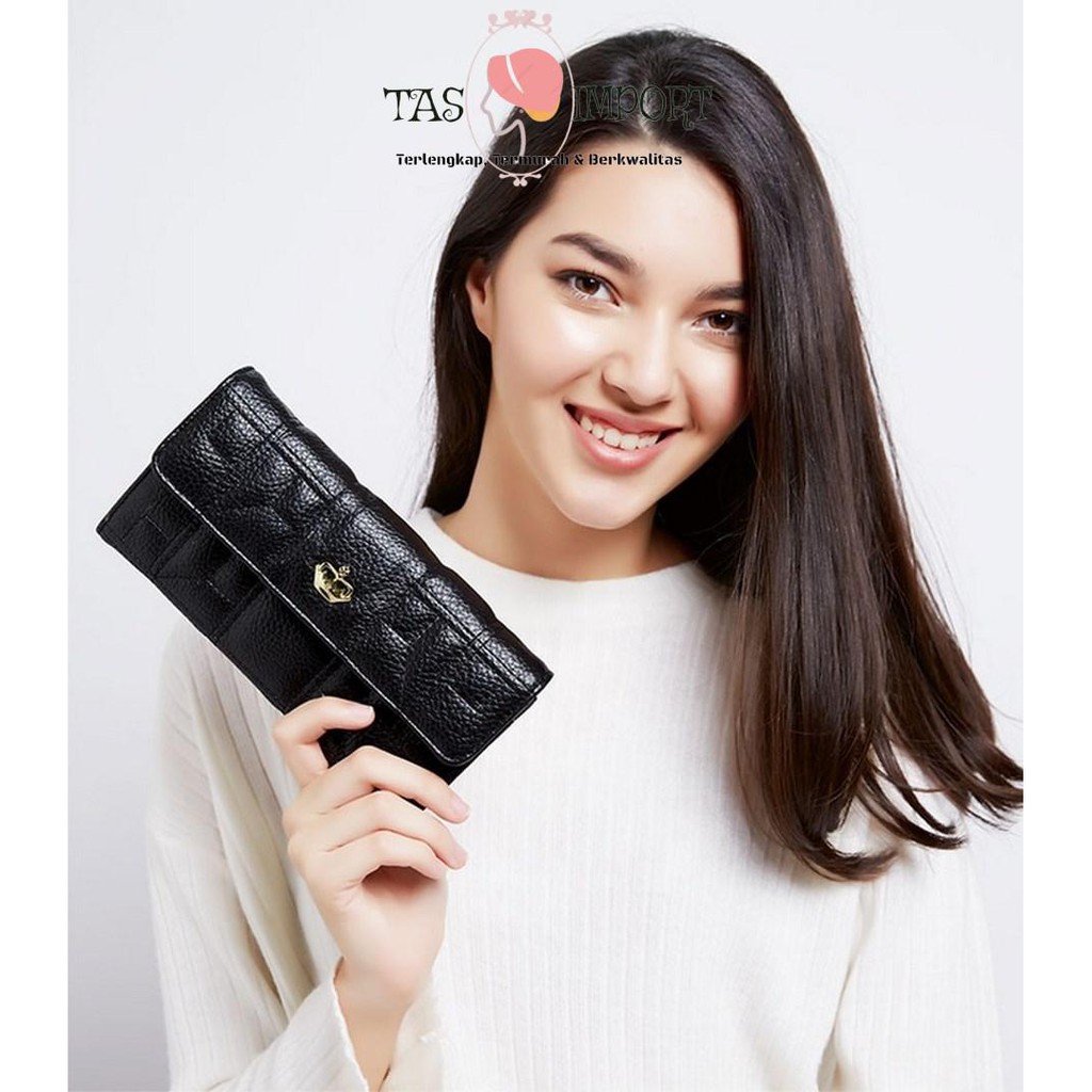 Baru DOMPET WANITA SOPHIE MARTIN MARJORY W1422B5 HITAM PREMIUM KULIT SAS LV