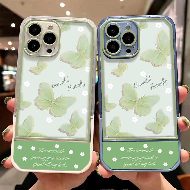 Butterfly Soft Case TPU Transparan Motif Kupu-Kupu Untuk iPhone 12 13 Se 2020 6 6S 7 8 Plus X XS XR 11 Pro Max