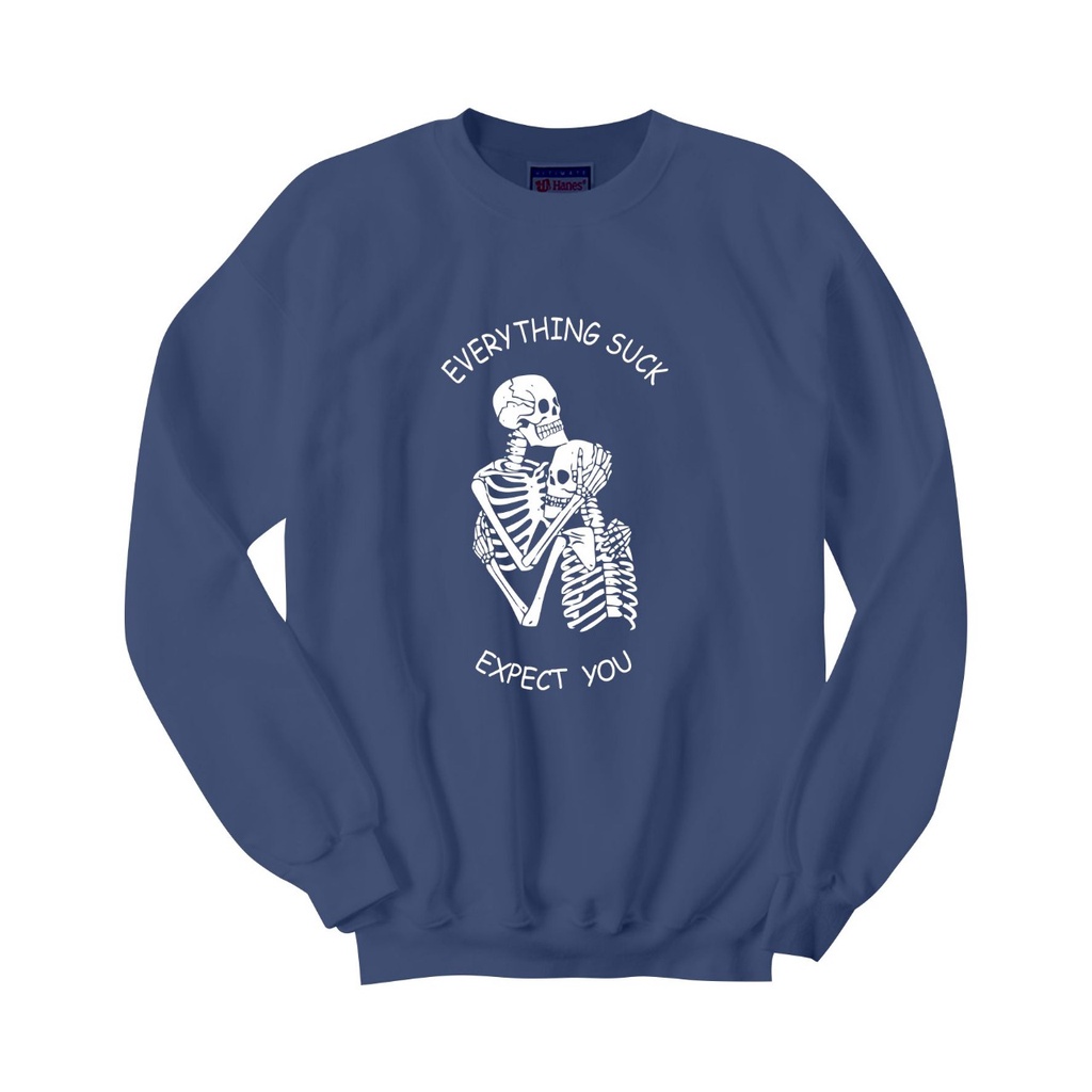 SWEATER CREWNECK EVERYTHING SUCK PRIA/WANITA