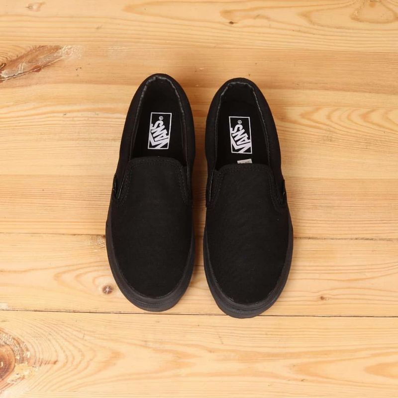 ⭐COD SEPATU SNEAKERS HITAM POLOS PREMIUM MURAH CEWEK COWOK SEPATU OS FULL BLACK SEPATU TINGGI HITAM POLOS SEPATU SKATE OLDSCHOOL ALL BLACK OLD SCHOOL SEPATU KERJA HITAM PRIA WANITA SEPATU SEKOLAH HITAM POLOS SEPATU SLIP ON MULES WANITA SLIPON HITAM POLOS-3