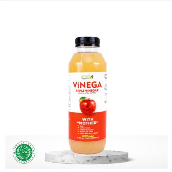 

(BISA COD) Dehealth Supplies VINEGA CUKA APEL 500ml Plastik - Apple Cider Vinegar