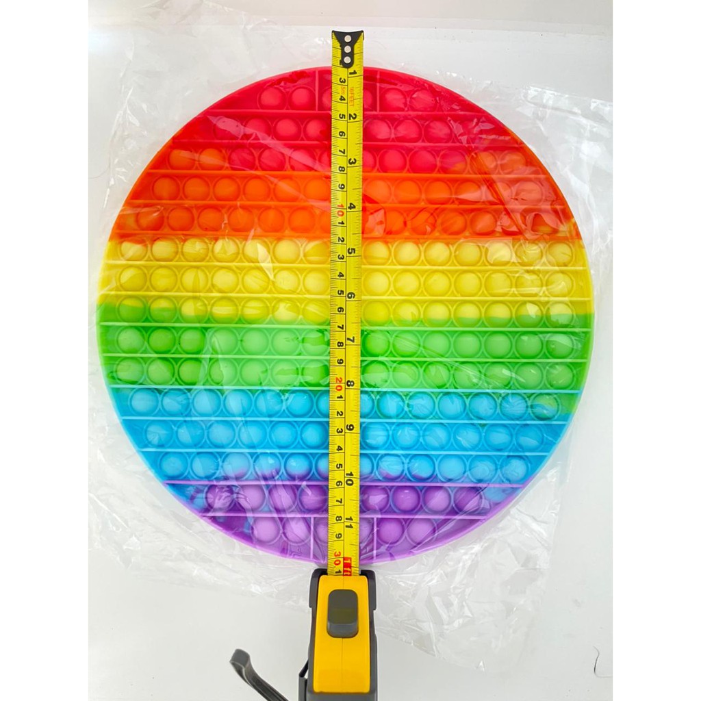 Fidget Toys Push POP IT / POPIT Mainan Anak Penghilang Stress Relieve Pop it Rainbow-Round 30CM