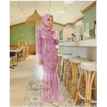 Gamis Perempuan Dewasa Terbaru Maxi Christalia Matt Brokat Furing tille Ukuran Jumbo Model Kekinian Good qualty premium