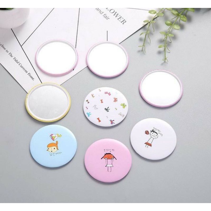 Cermin bulat mini cermin pocket mini cermin kecil cermin bulat traveling cermin kecil travelling cer