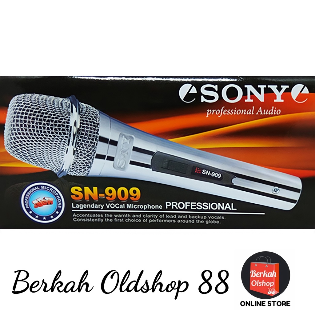 Berkah Oldshop 88 - Mic Kabel SONY SN-909 Mik/Mikropon/Microphone Suara Berkwalitas