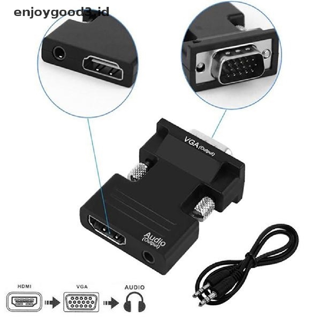 Adapter Converter Hdmi Female Ke Vga Male 1080p