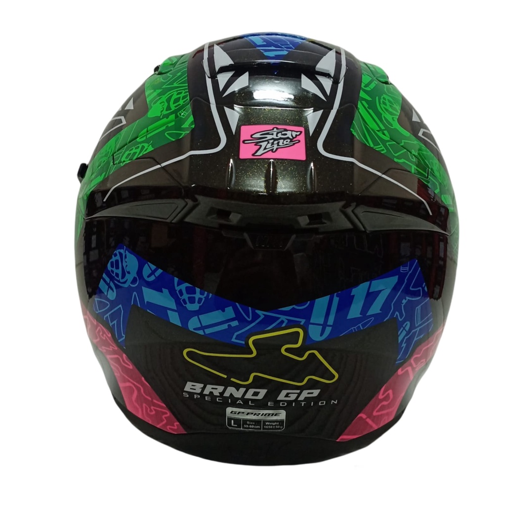 NHK HELM GP PRIME EDITION KAREL BRNO BLACK GLITERS GREEN