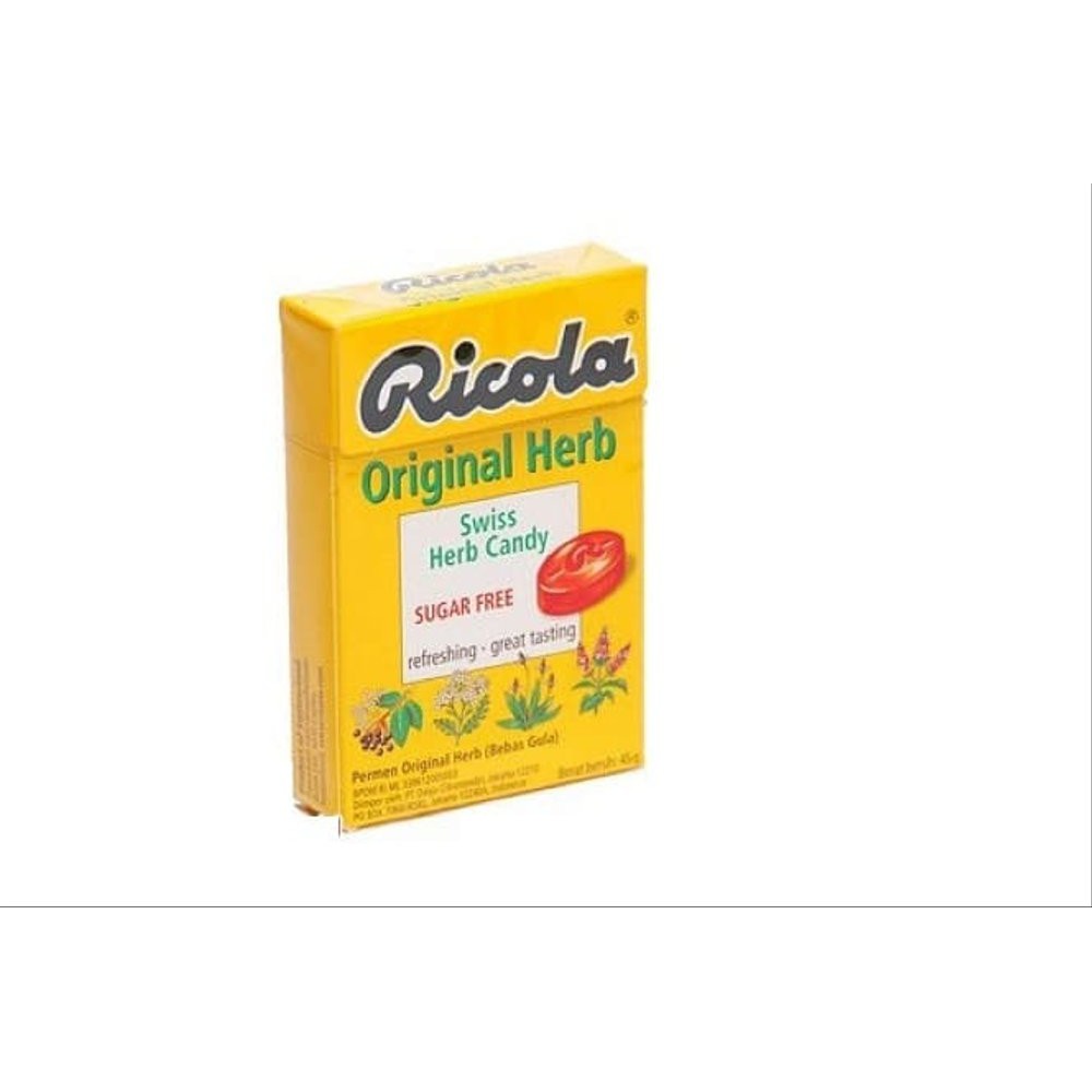 Ricola Original Herb Free Sugar Permen Mint Rasa Original Bebas Gula 45gr Shopee Indonesia