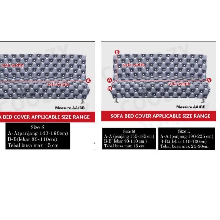 ۞ cover sofa bed / sarung sofa bed / penutup sofa bed elastis polos ✹