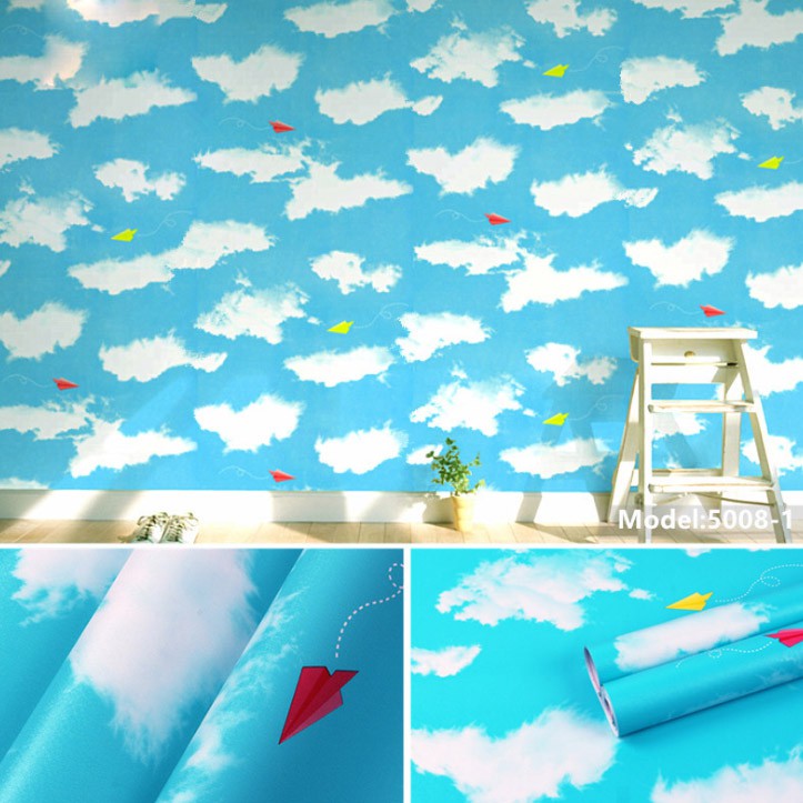 MURAH WALLPAPER  STICKER  CLOUD WALPAPER DINDING MOTIF  