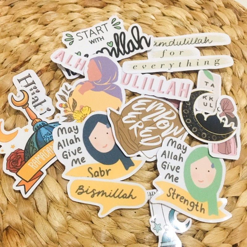 

islamic sticker random 10 pcs / islamic stiker aesthetic