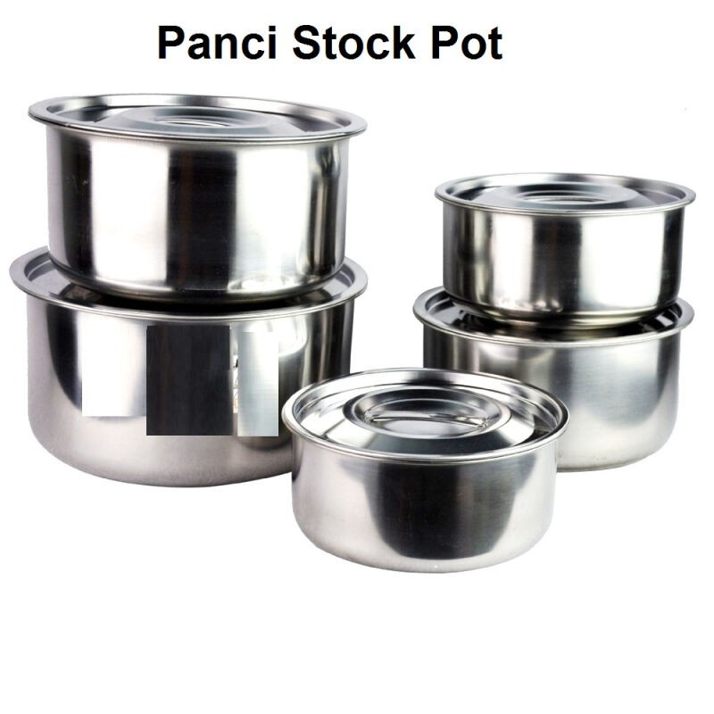 Panci Stock Pot Set Stainless Steel Ware - 5 pcs / Panci Serbaguna