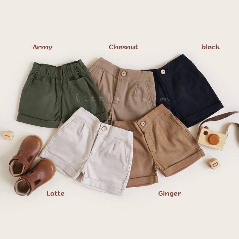 LITTLECAIM - MOKA BASIC PANTS | chinos anak | celana pendek chinos | celana anak unisex