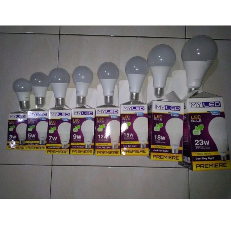 LAMPU LED BOHLAM LED MY LED BULB PREMIER 5W,7W,9W,12W,15W,18W,23W Lampu myled premiere garansi 1 tahun