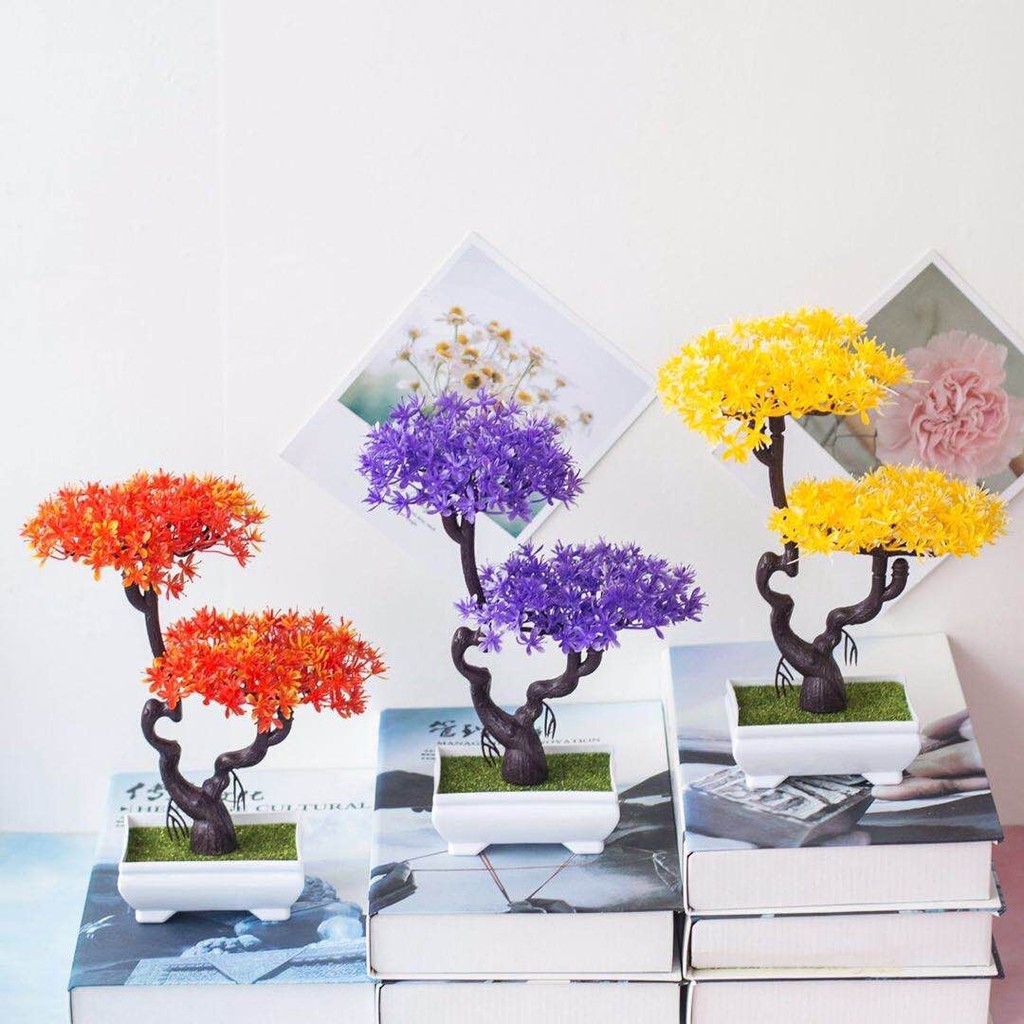 AM569 Bunga Plastik / Pajangan Bunga Artifisial / Vas Petak-2