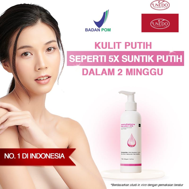 Beaudelab Brightening Body Lotion AHA | Lotion Pemutih Badan Extra Sunscreen | Lotion Serum AHA Penghilang Bekas Luka