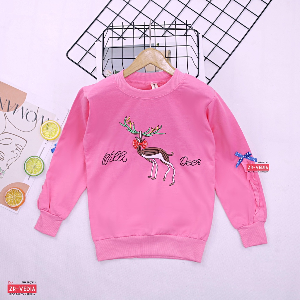 [PREMIUM IMPORT] Sweater Klowie uk 1-15 Tahun / HIGH Quality Baju Anak Perempuan Kaos Lengan Panjang