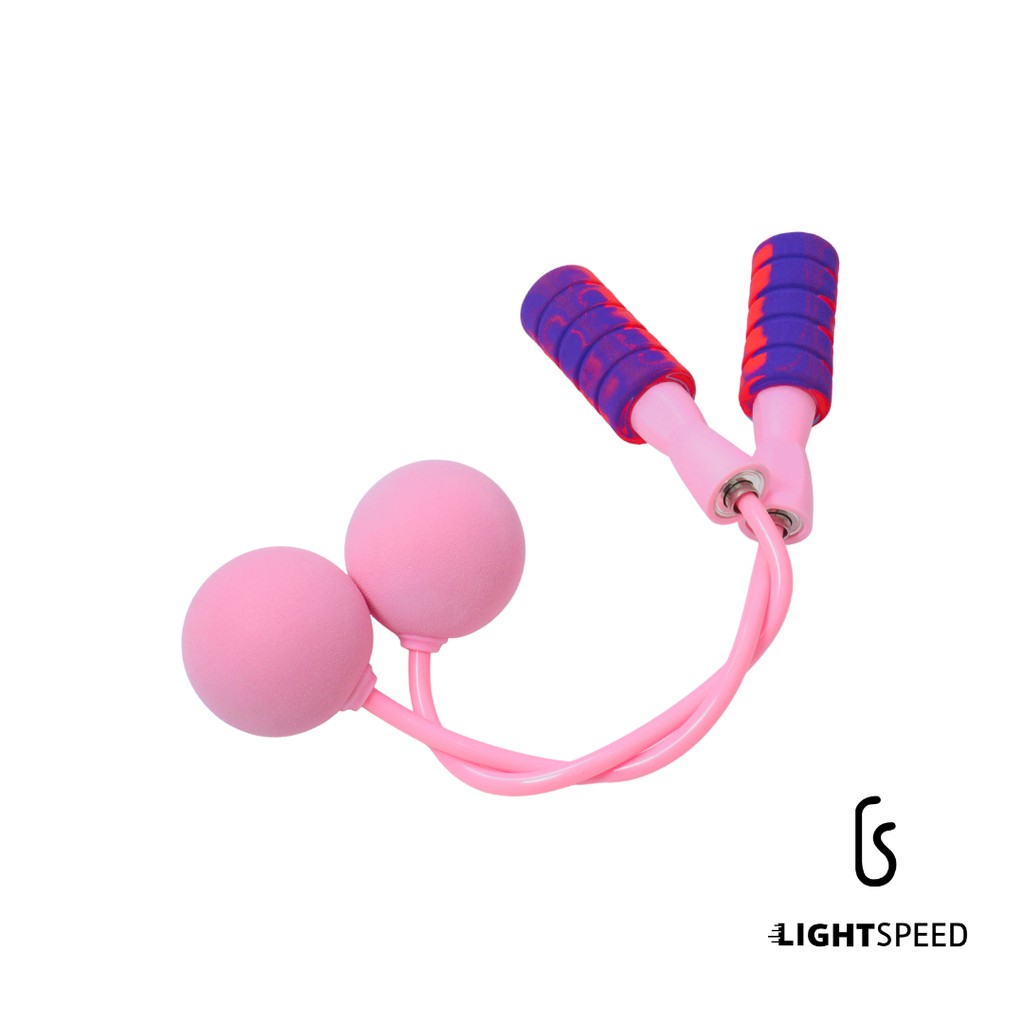LIGHTSPEED Lompat Tali/ Tali Lompat Tali Tanpa Kabel / Jump Rope Weight Ball / Skipping Rope-PINK