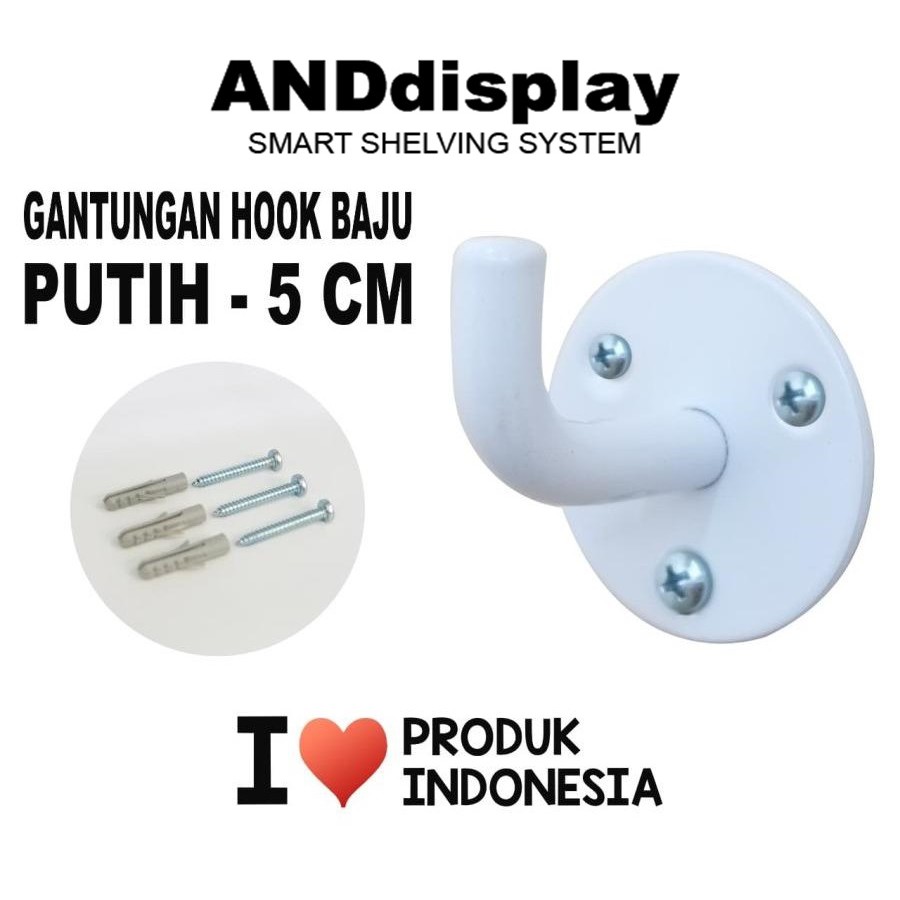 HOOK BAJU SERBAGUNA 5 CM KAPSTOK KAIT CANTOLAN DINDING