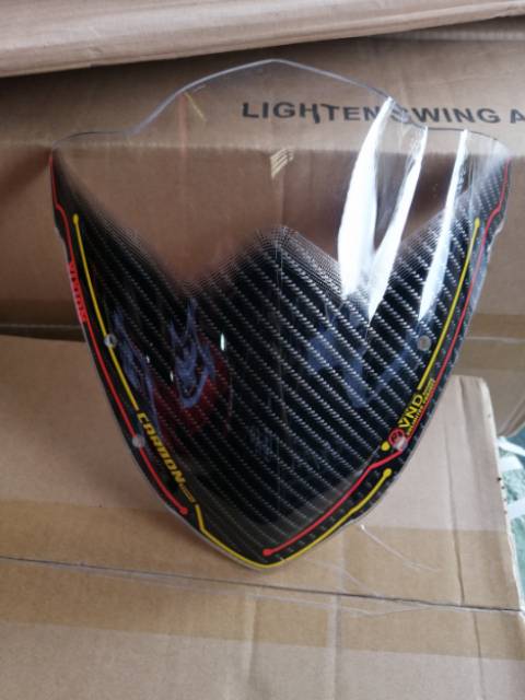 Visor vixion new nvl vnd racing semi karbon / visor lampu vixion new 2012 / tameng lampu vixion