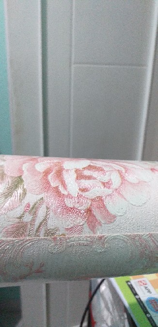 Wallpaper Dinding Klasik Bunga Shabby Mewah Gold Pink Merah Cream Ornament