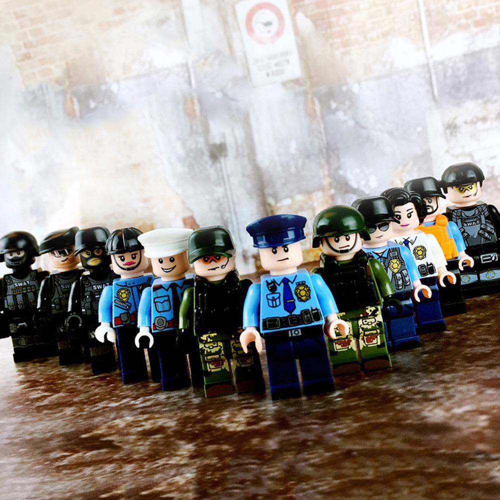 Mainan Lego Anak 12pcs Legoings Armed Building Blocks Kids Toys Military Special Forces Soldiers