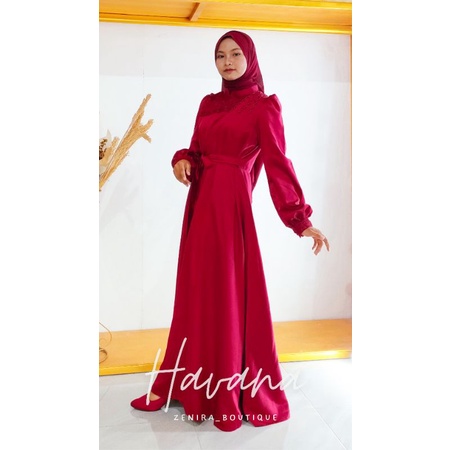 HAVANA DRESS draperi berpayet / baju pesta kondangan / lamaran couple / gaun wisuda