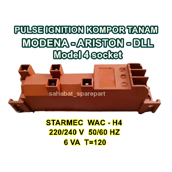 PULSE IGNITION PEMANTIK KOMPOR TANAM 4 SOCKET STARMEC WAC-H4