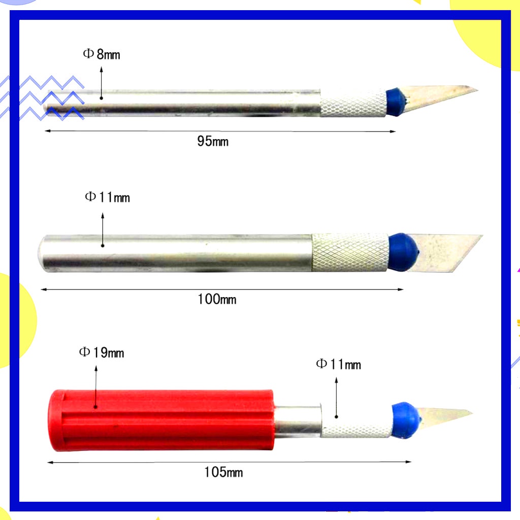 Set Pisau Ukir Seni 13 in 1 Crafting Art Knife with 3 Handle - Pisau Ukir 13 Set Dengan 3 Handle - Pisau Alat Ukir Kayu - Pisau Pahat