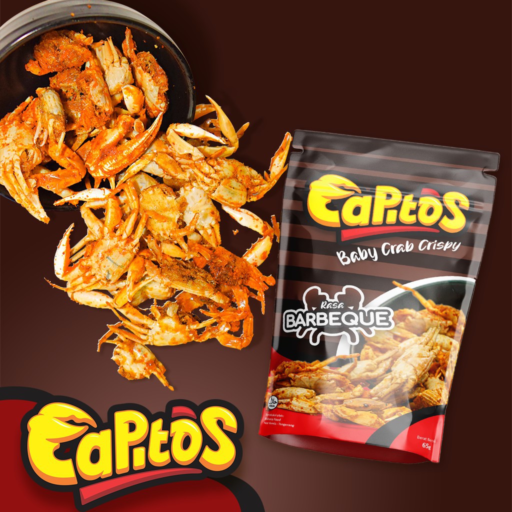 Cemilan Snack Makanan Kekinian CAPITOS Baby Crab Crispy Oven - All Variant / Semua Rasa 65 gram