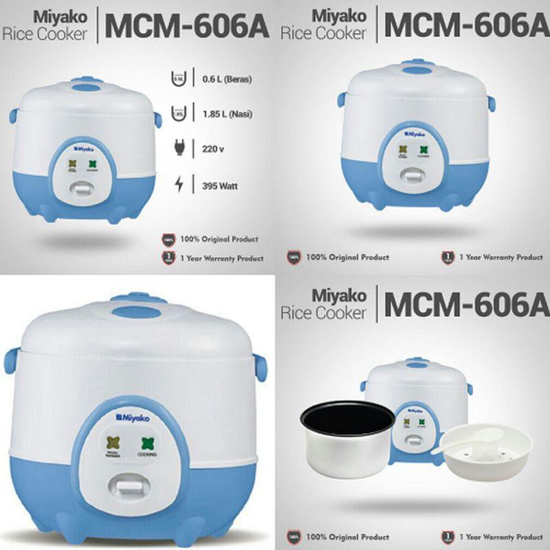 Magic Com / Rice Cooker Miyako-MCM 612a Kapasitas 1.2Liter 3 in 1 Tinggalkan kebiasaan lama Anda me