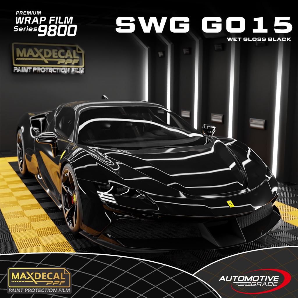 Maxdecal Premium Wrap Film 9800 - WET GLOSS BLACK