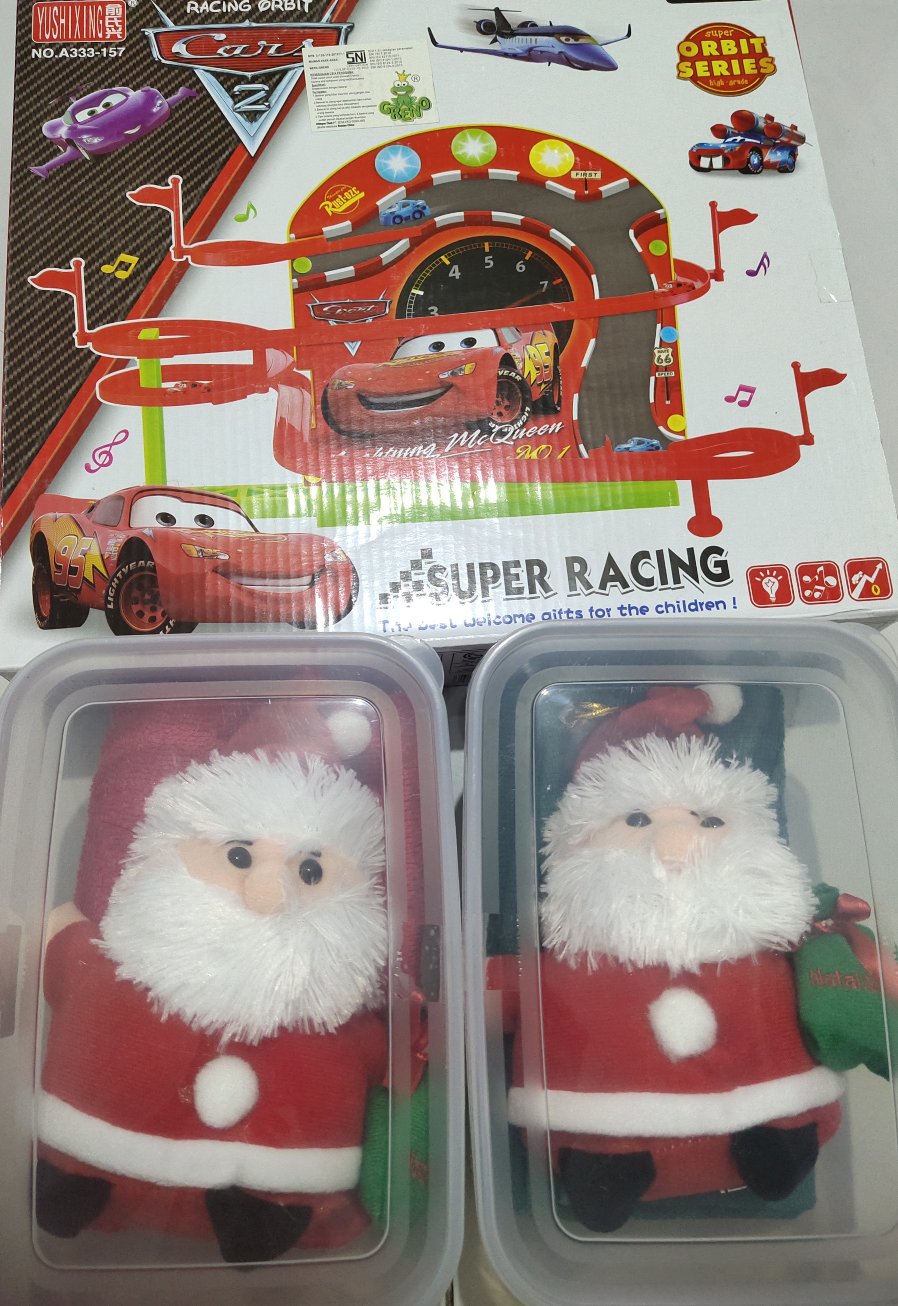 Paket Handuk + Boneka Santa Klaus Souvenir Natal Santa Claus Christmas