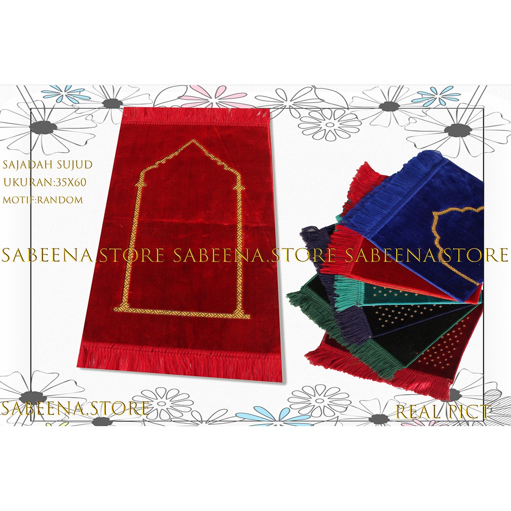 Sajadah Anak Motif Minimalis Bahan Super Halus Ukuran 35x60 Peralatan Sholat By Sabeena.Store