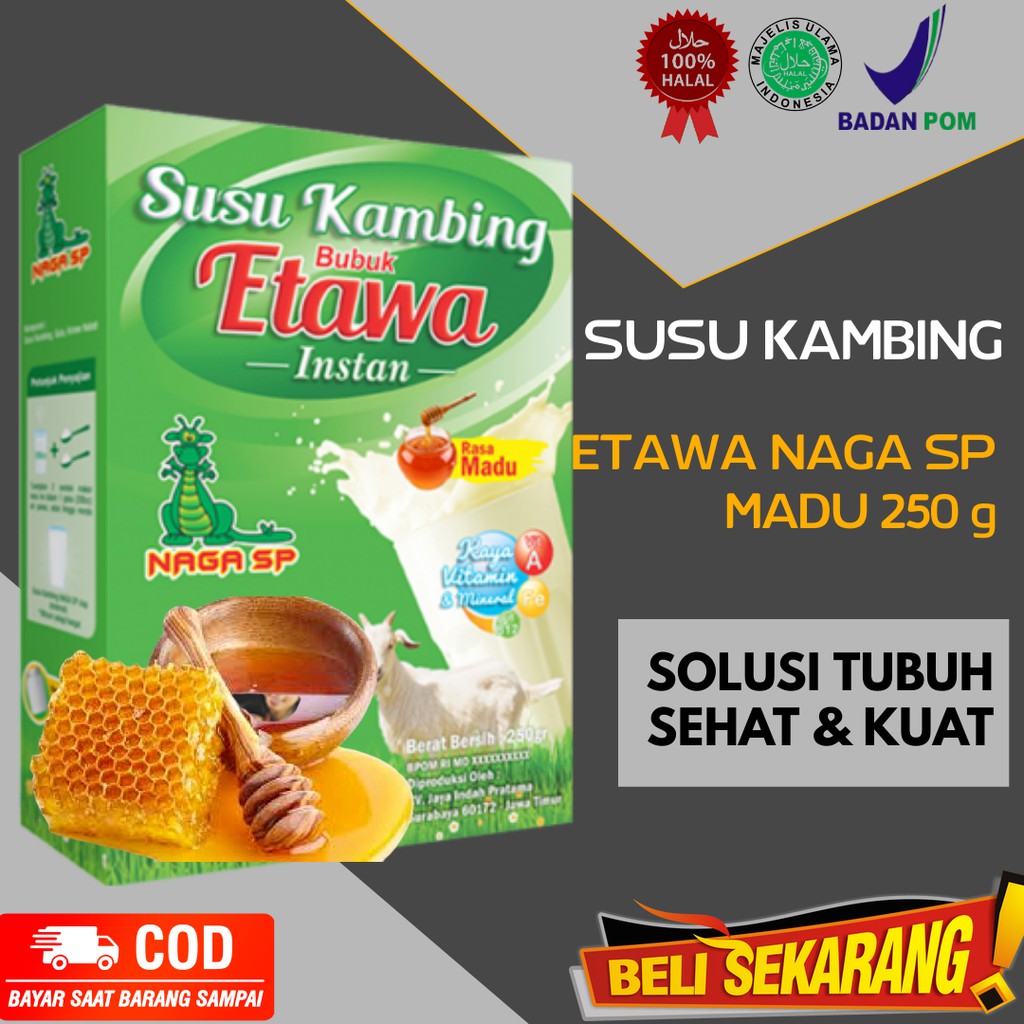 

SUSU KAMBING ETAWA BUBUK NAGA SP RASA MADU BERAT 250g BERKUALITAS & BERKHASIAT