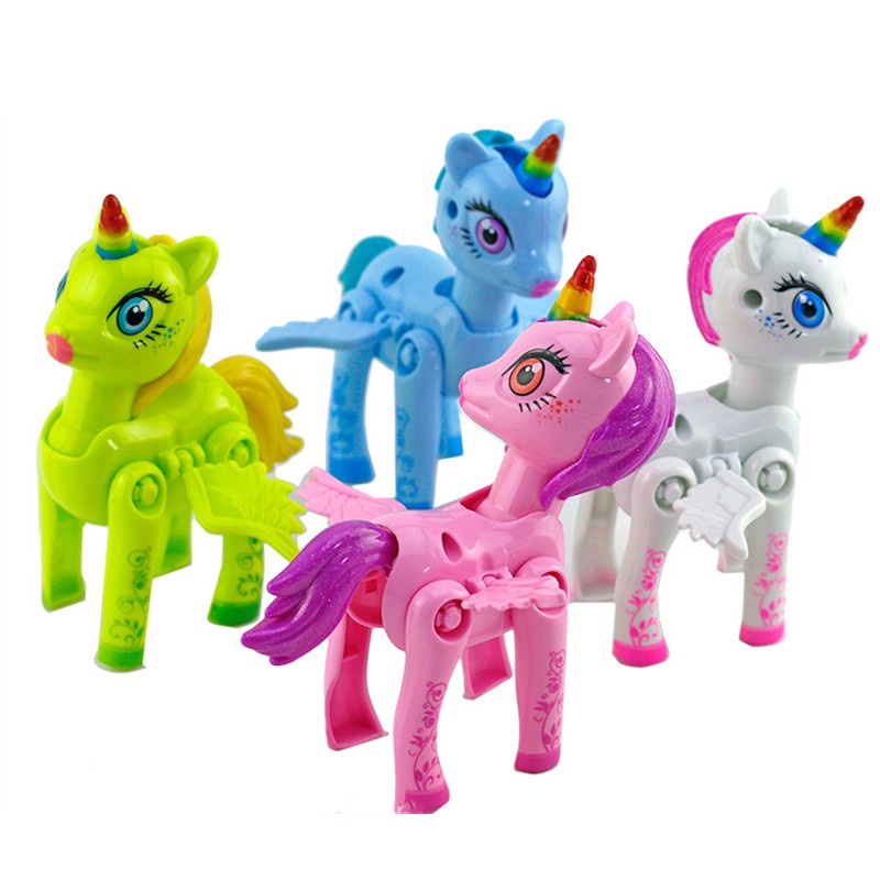 1pc / 4PCS Mainan Action Figure Anime Unicorn Berubah Bentuk Bahan PVC Untuk Anak Perempuan