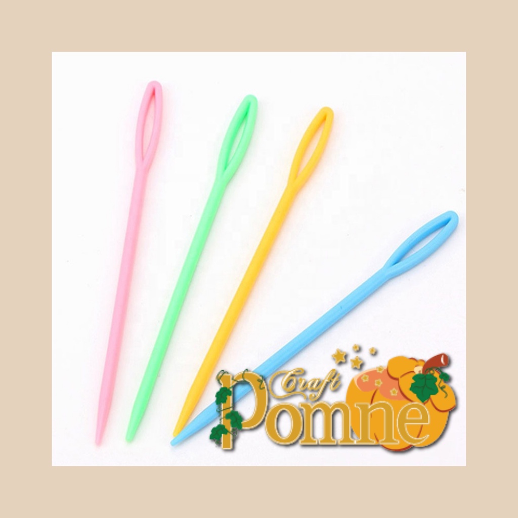 MURAH MERIAH Plastic Darning Needle / Tapestry Needle / Yarn Needle / Thailand Needle Blue Tribe (Jarum Wool Felt)