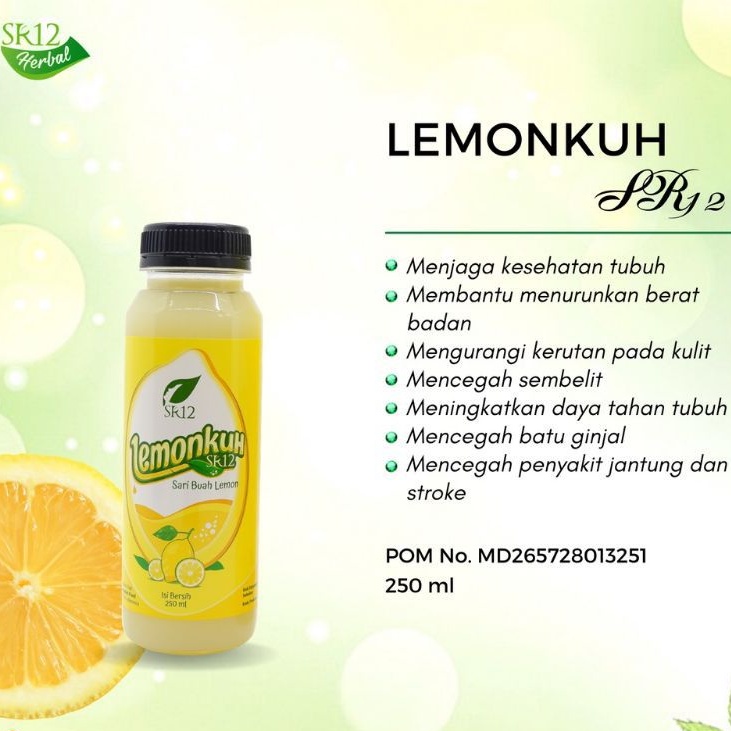 

Lemonkuh SR12/ Sari Buah Lemon Asli/Minuman Herbal Daya Tahan Tubuh dan Diet Alami