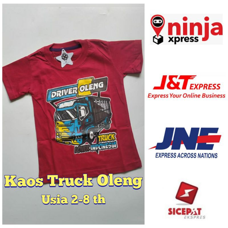 (COD) KAOS TRUCK OLENG (USIA 2-8 TH)