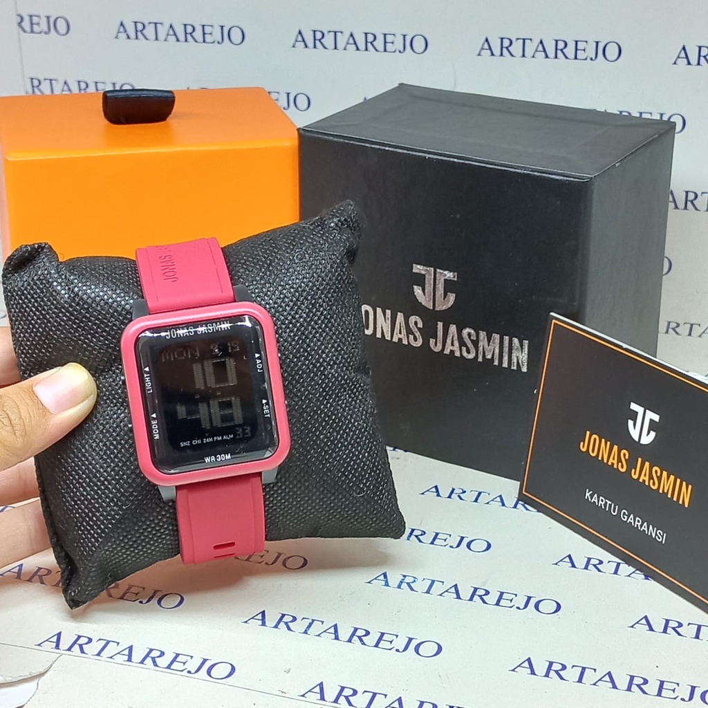 JAM TANGAN WANITA JONAS JASMIN DIGITAL MERAH ORIGINAL