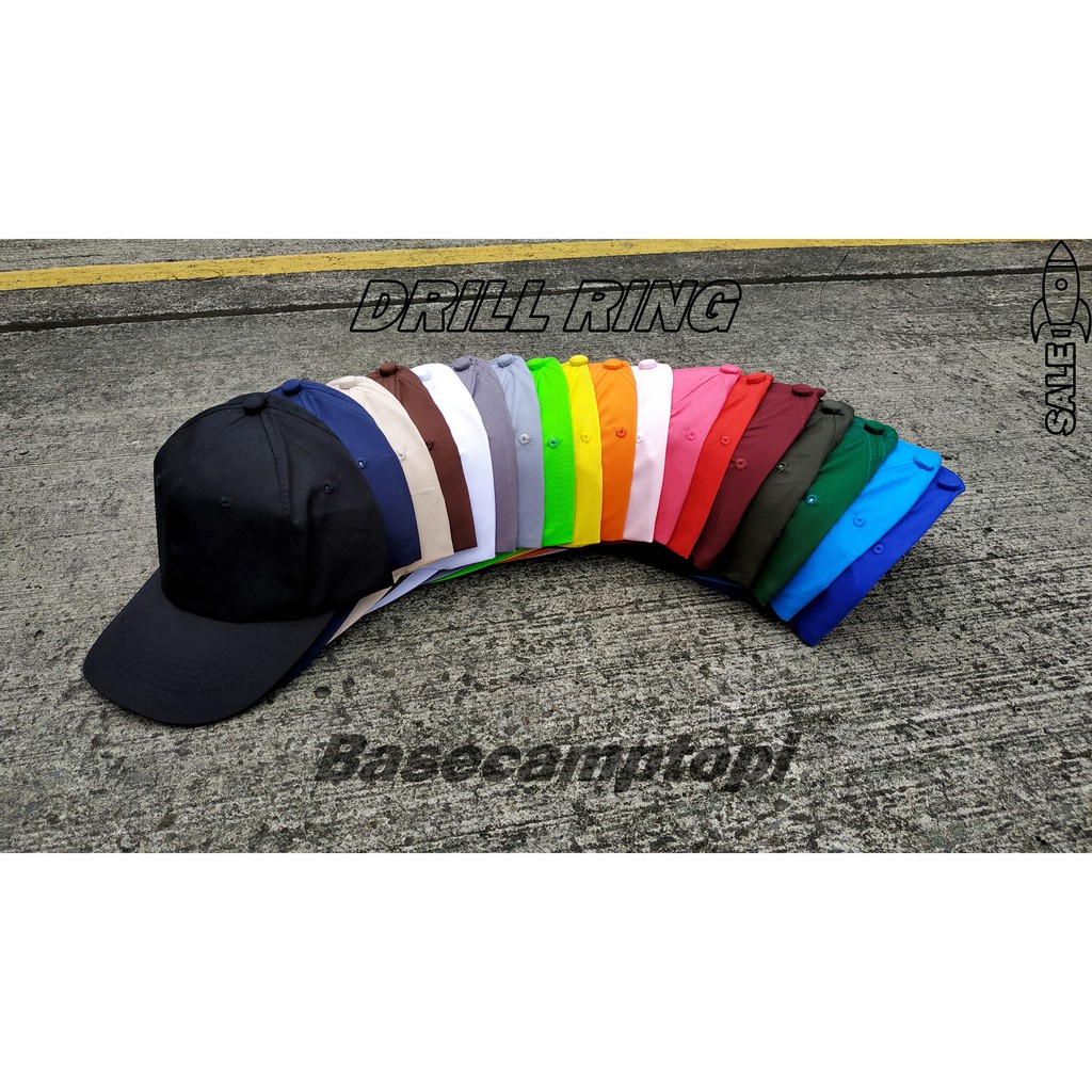 Topi Polo Caps Topi Baseball Polos Distro Bahan Drill Pengait Ring Pria Wanita