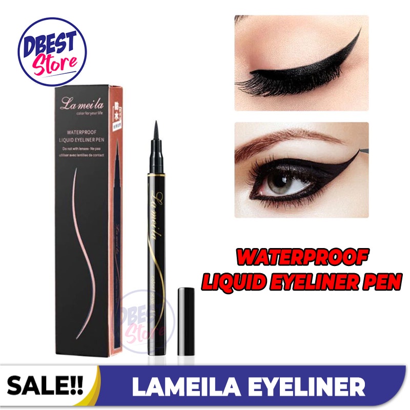 Lameila Eyeliner Waterproof Eyeliner Pen Pencil Tahan Lama Hitam ORIGINAL TERMURAH