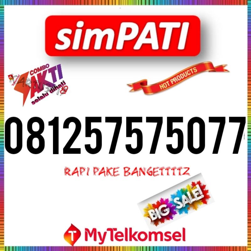 NOMOR CANTIK SIMPATI 0812 SERI 5757 RAPI COMBO SAKTI