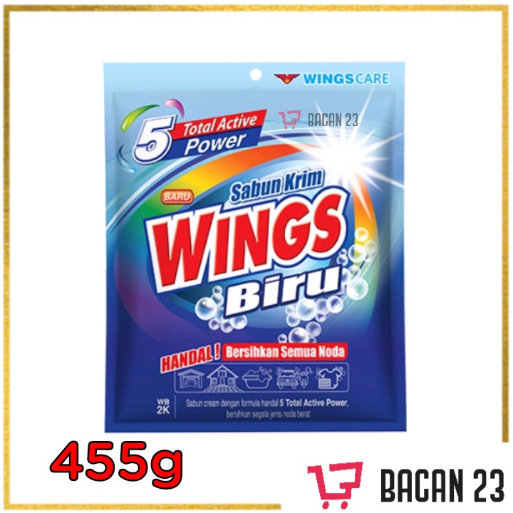 Sabun Krim Wings Biru (455g)/ Sabun Colek Wings/ Bacan 23 - Sabun23