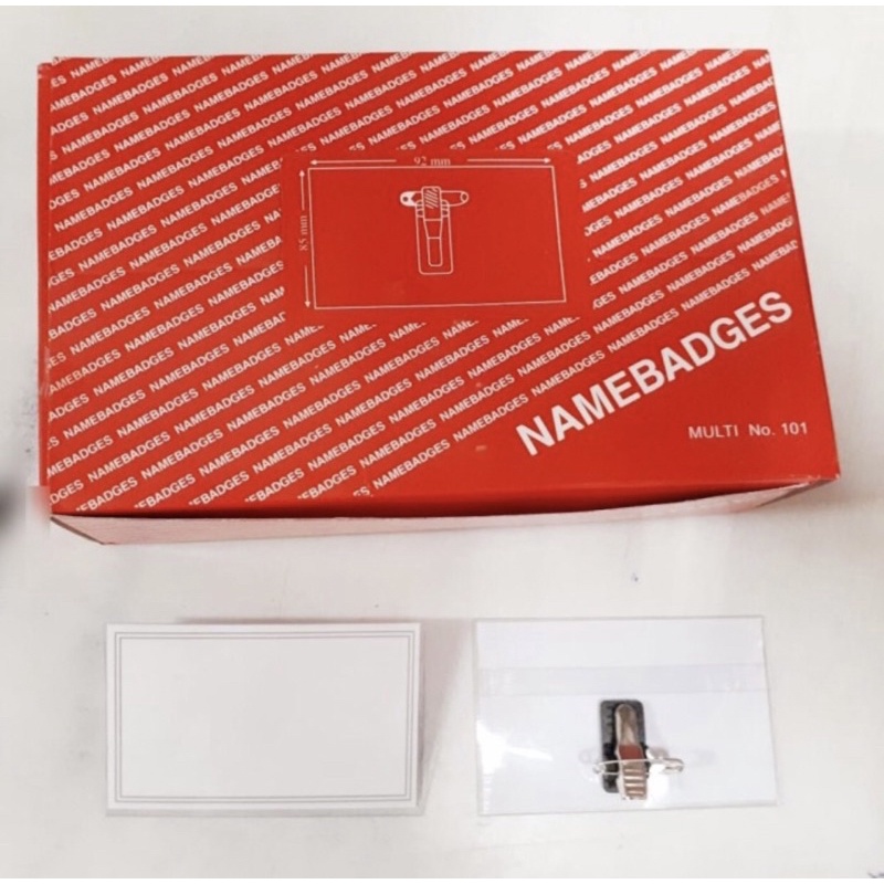 

Name badges name tag putih 1 ktk