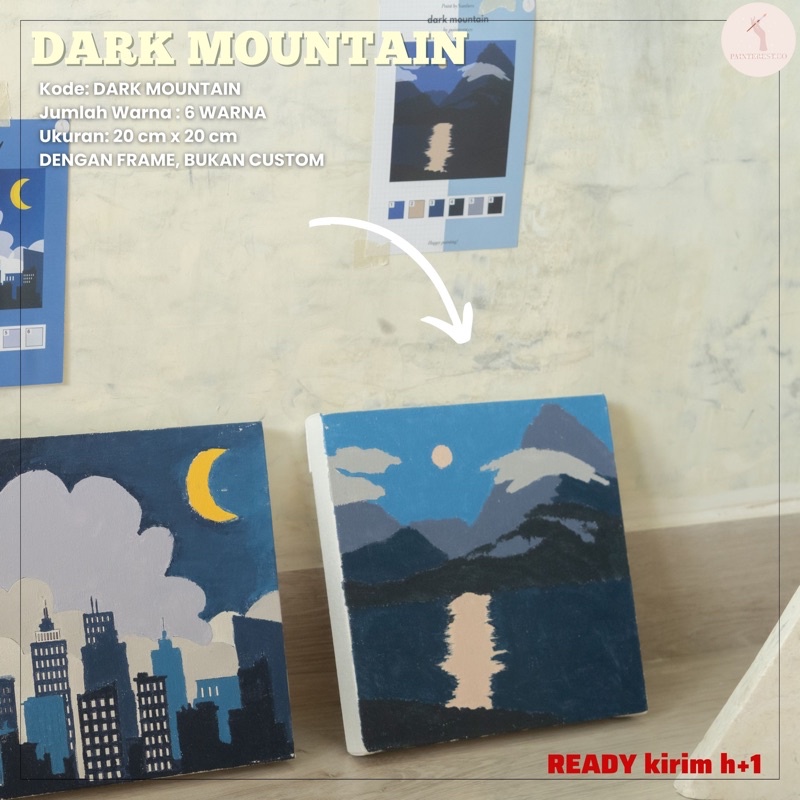 

Paint by Number DARK MOUNTAIN 6 warna (me time activity / LUKISAN HADIAH SPESIAL DIY gift Mewarnai Nomor)