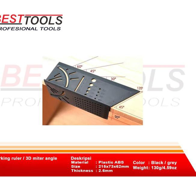 

ISTIMEWA!>-804 marking ruler / 3D miter angle / penggaris segitiga / speed square