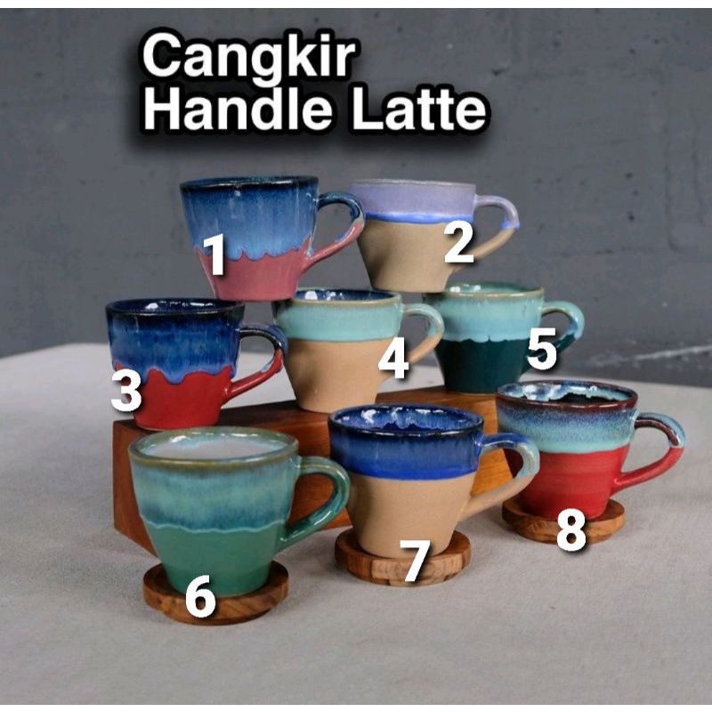 cangkir mug gelas kopi teh keramik handle latte handmade homemade Naruna Promo Paket Hemat